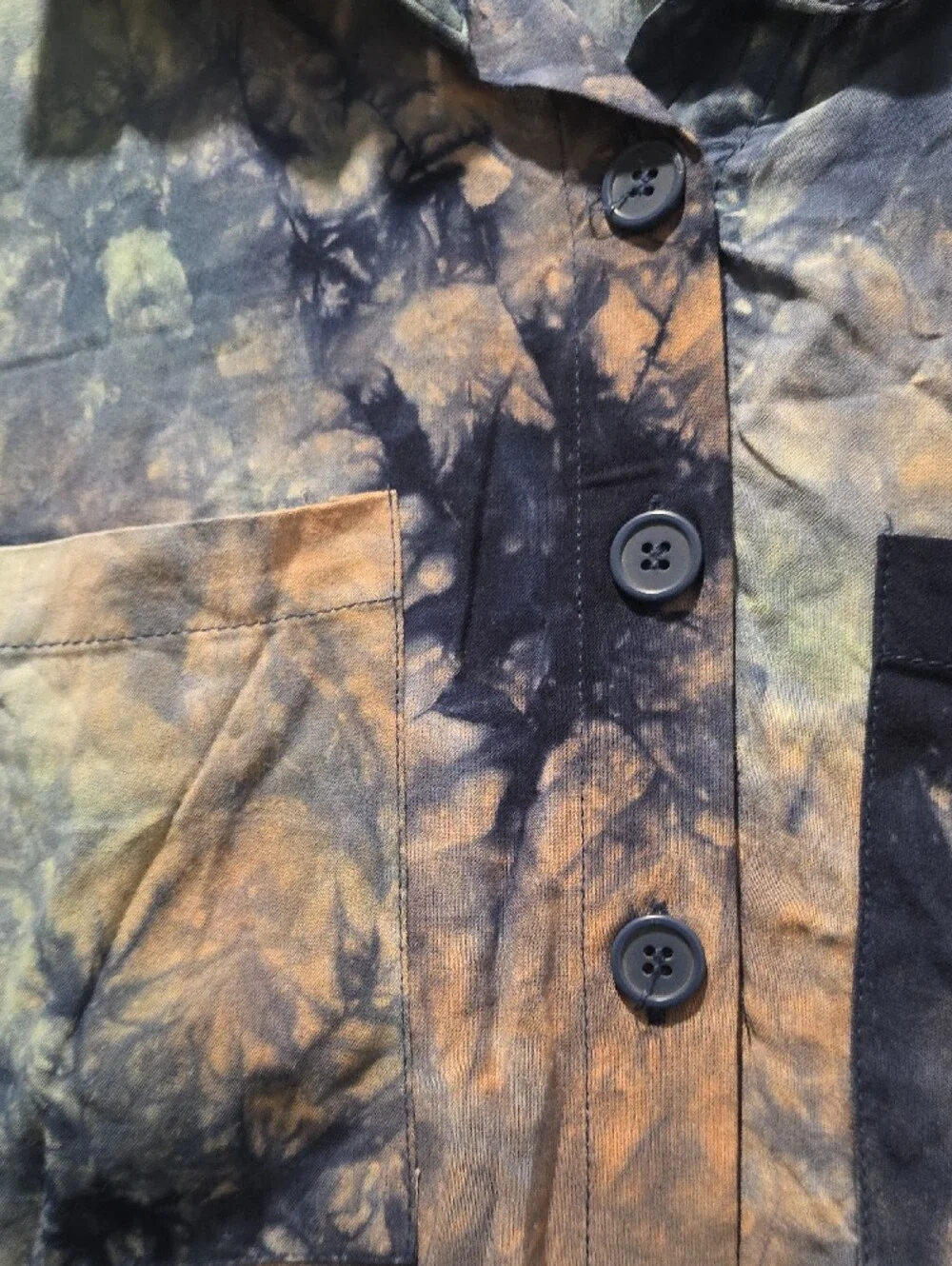 New Look Blue Tie-Dye Shirt